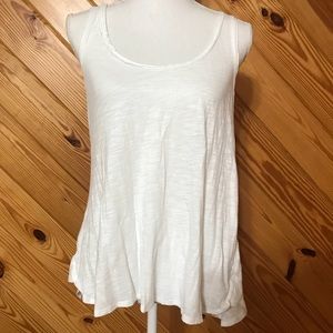 Anthropologie Pure + Good Heathered White Tank Top